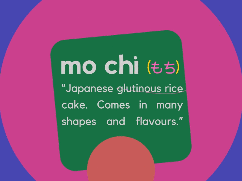 Mochi intro after effects color japanese mochi mograph motion design typography