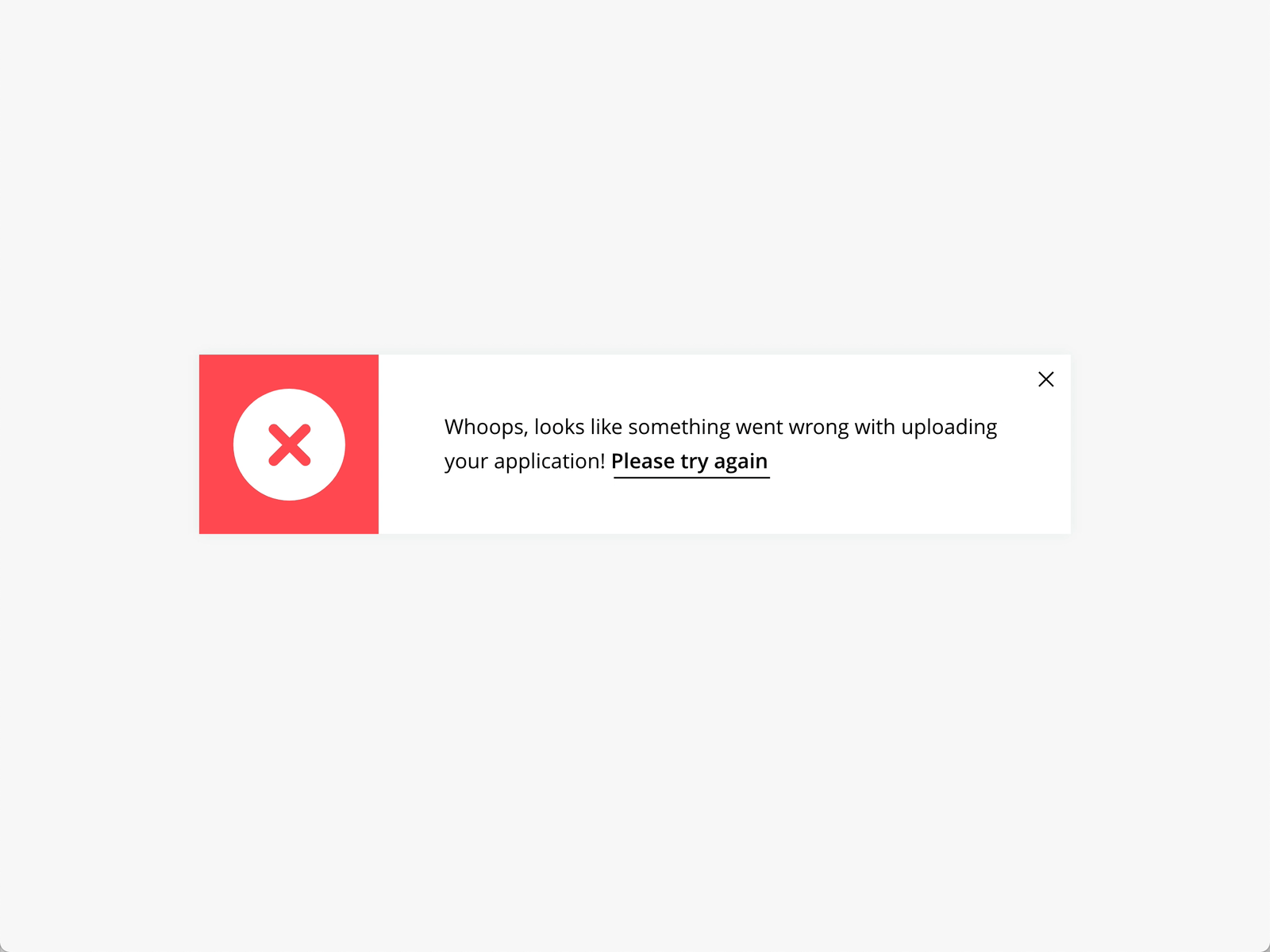 Error message app error snackbar ui website