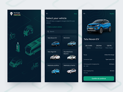 EV charging station app 3d charger charging station dark mode electrical vehicle ev interaction user experience ux