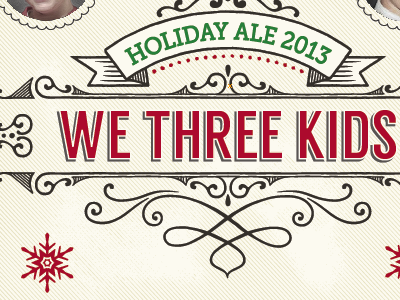 Holiday Ale 2013 beer holidays label snowflakes vintage xmas