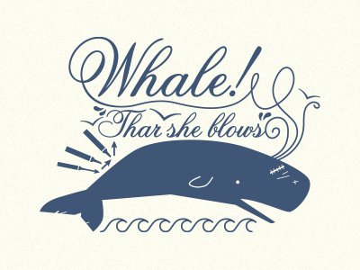 Whale! blow dick harpoon moby pequod sea she water whale white