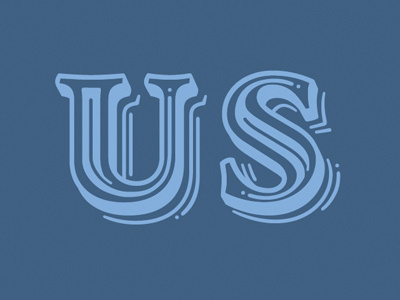 Initial U and S initial letter type