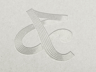 Ampersandemboss ampersand cardboard emboss letterpress