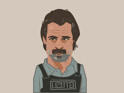 True Collin character illustration police officer truedetective