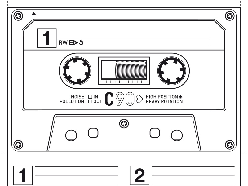 Mixtape Outlines by jumjum on Dribbble