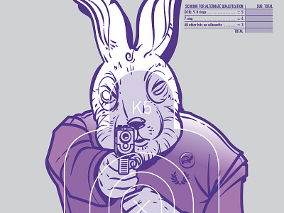 Rabbit Target aim gangster police practice rabbit shoot target