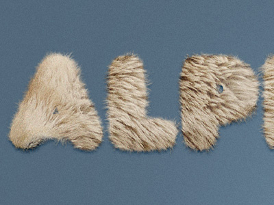 ALP alp bear fur lettering polar