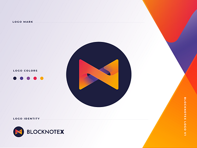 BlockNoteX logo version #1 block block chain blockchain crypto crypto currency cryptocurrency gold gold backed gold logo logo logo design logo identity logotype n logo x logo