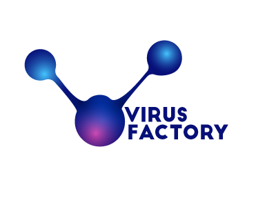 Virus Factory advertising agency branding color factory gradient logo logo design marketing virus virus factory