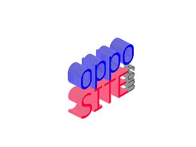 Opposite.com Logo design blue branding logo logo design magnet opposite physics red waves