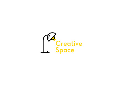 Creative Space branding coworking space creative lamp light logo logo design space yellow