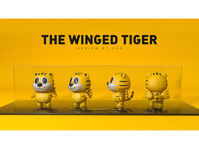 THE WINGED TIGER 3d art c4d character