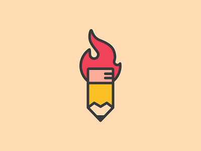 Classmatch branding flame logo pencil