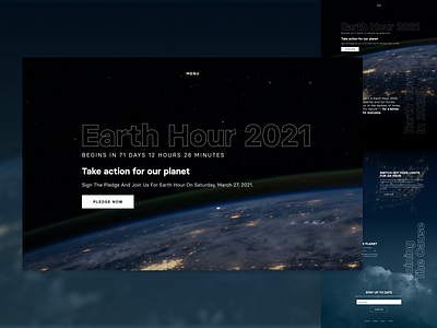 Earth Hour Microsite Concept