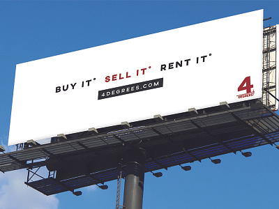 4 DEGREES REALTY BILLBOARD billboard graphic design marketing