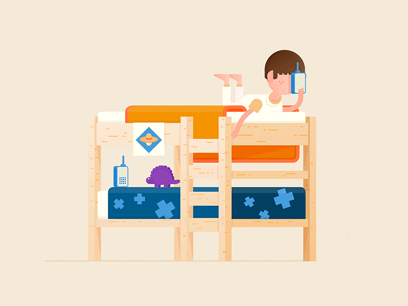 Talk to Dino talkie walkie character bed dino