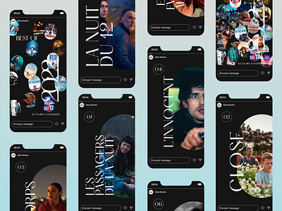 SocialPost —Typography & layout exploration for watching cinema 2022 artistique bestof cinema crea design exploration graphic design instagram typography ui visual identity