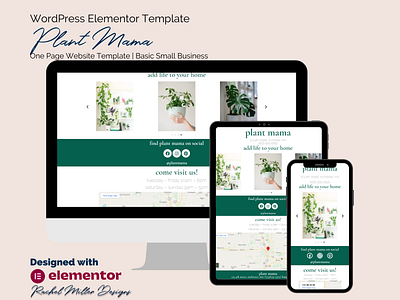 Plant Mama | One Page Website Template | Basic Small Business