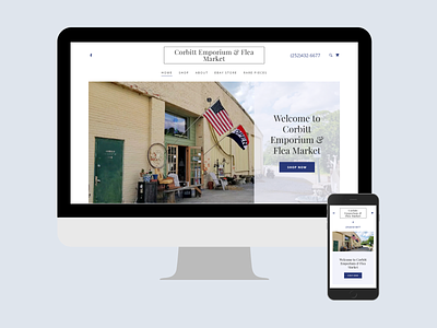 Antique Shop E-Commerce Website gocentral godaddy ui web design