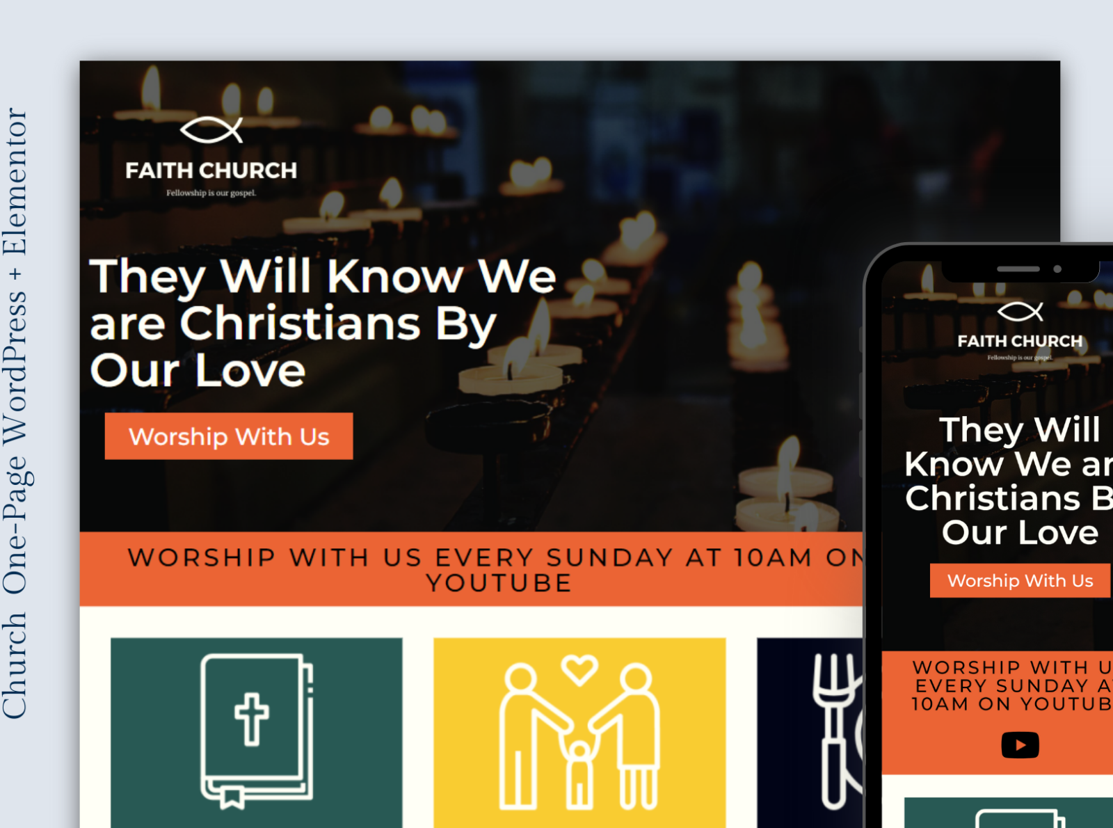 Church WordPress Elementor Website by Rachel Miller on Dribbble