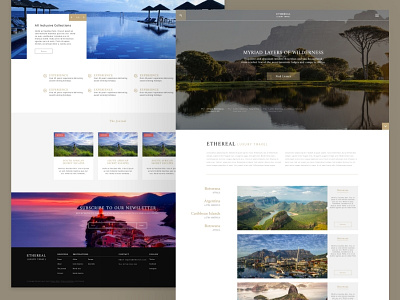 Ethereal Luxury Travel - User Interface Design design luxury luxury travel travel ui user interface user interface design web design website website design
