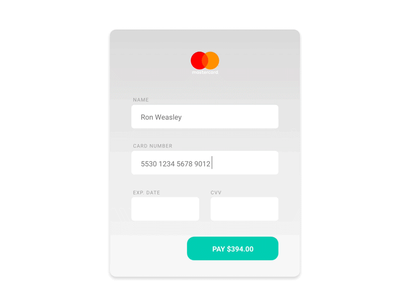 Credit Card Checkout Modal