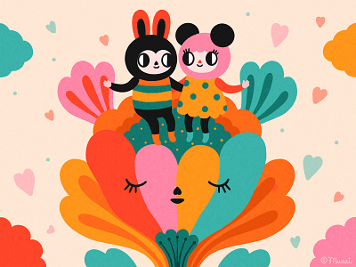 Happy Valentine's Day! characterdesign colorful digital art digitalart illustration love procreate valentinesday