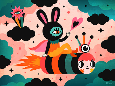 Flying Girl by Muxxi on Dribbble
