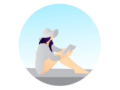 Girl reading a book book flatdesign flatillustration girl hot illustrator reading woman