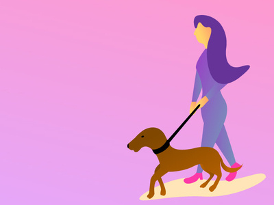 Womananddog design graphic dog illustration dribbblers flat flat design flatdesign flatillustration illustration pets vector woman illustration