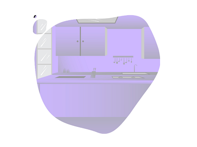 Minimalist Kitchen design dribbblers flat indoor interior isometric kitchen vector