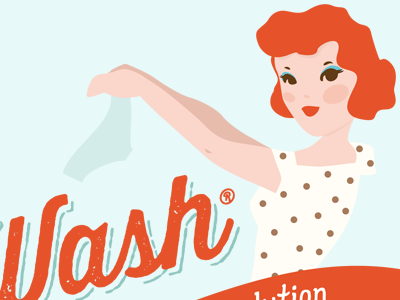 Ruby Shot housewife illustration red retro
