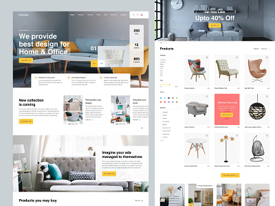 Furniture Website design ecommerce furniture newdesign trendy web website website design