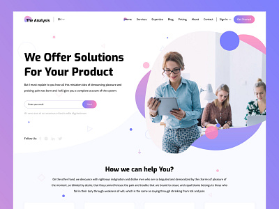The Analysis 2021 design design landingpage product design service solution trendy website