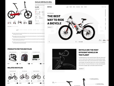 Bicycle Landing Page bicycles ecommerce homepage inspirations landingpage web website