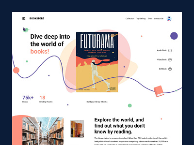 Book Store book bookshop bookstore bookweb library newdesign online shop ui uidesign web website