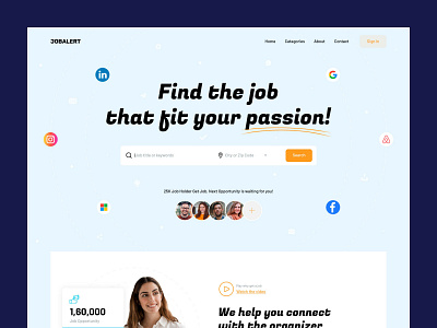 Job Alert find find job job jobalert jobs jobweb newjob search uidesign userinterface website