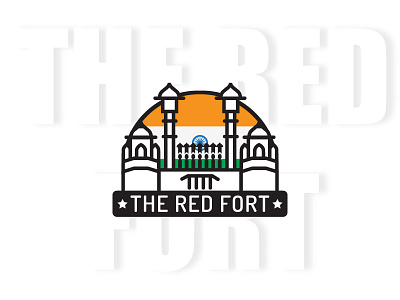 The Red Fort creative design flag flat idea india inspiration interaction logo logotype theredfort