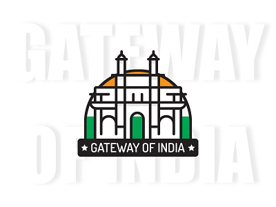 Gateway Of India colors creative design flag flat gatewayofinda idea identity india inspiration interaction logo