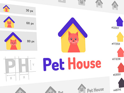 Pet House animal brandidentity design icon ideas inspiration logo logomark pethouse ui