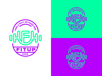 Fitup branding bright color fitness gym identity logo logodesigner sport