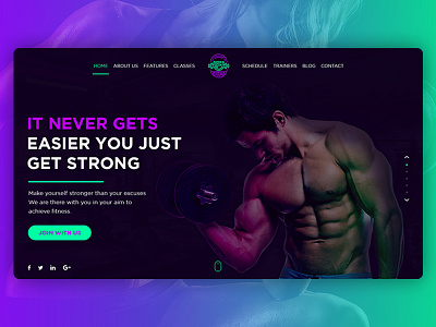 Body Fitness Landing Page fitness gym health landing minimal page trendy ui ux web website workout