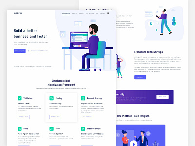 Landing Page agency business creative design modern startup landing page trending uidesign website