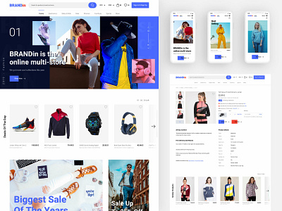E commerce Website (Online Shopping ) ecommerce fashion interface design landing page online store product responsive simple design trendy design typography webshope