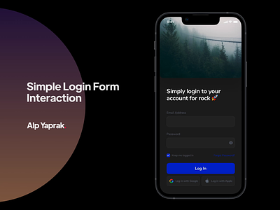 Login Form - Interaction in Figma animate concept daily form interaction login phone smart ui user interface