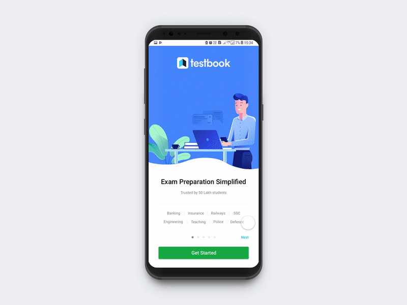 Testbook App Onboarding