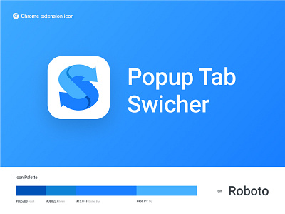 Tab Switcher Extension Icon chrome chrome extension icon icon design popup s letter s logo switch tab tab switcher tabs vector