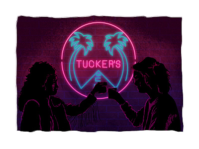 Tuckers black mirror digital painting editorial graphic design illustration photoshop san junipero