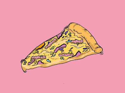 Candy-Pizza-Slice brainoon candypizza foodart pizza pizzaart slice stickerart stickermule