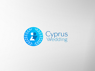 Logo for a wedding agency clean couple cyprus hugs ilja2z logo love olive branch romantic wedding wedding logo